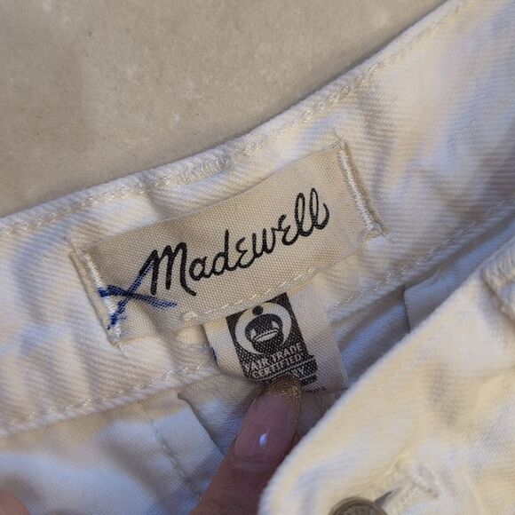 Madewell Baggy Straight Jeans White size 24 - Picture 6 of 13